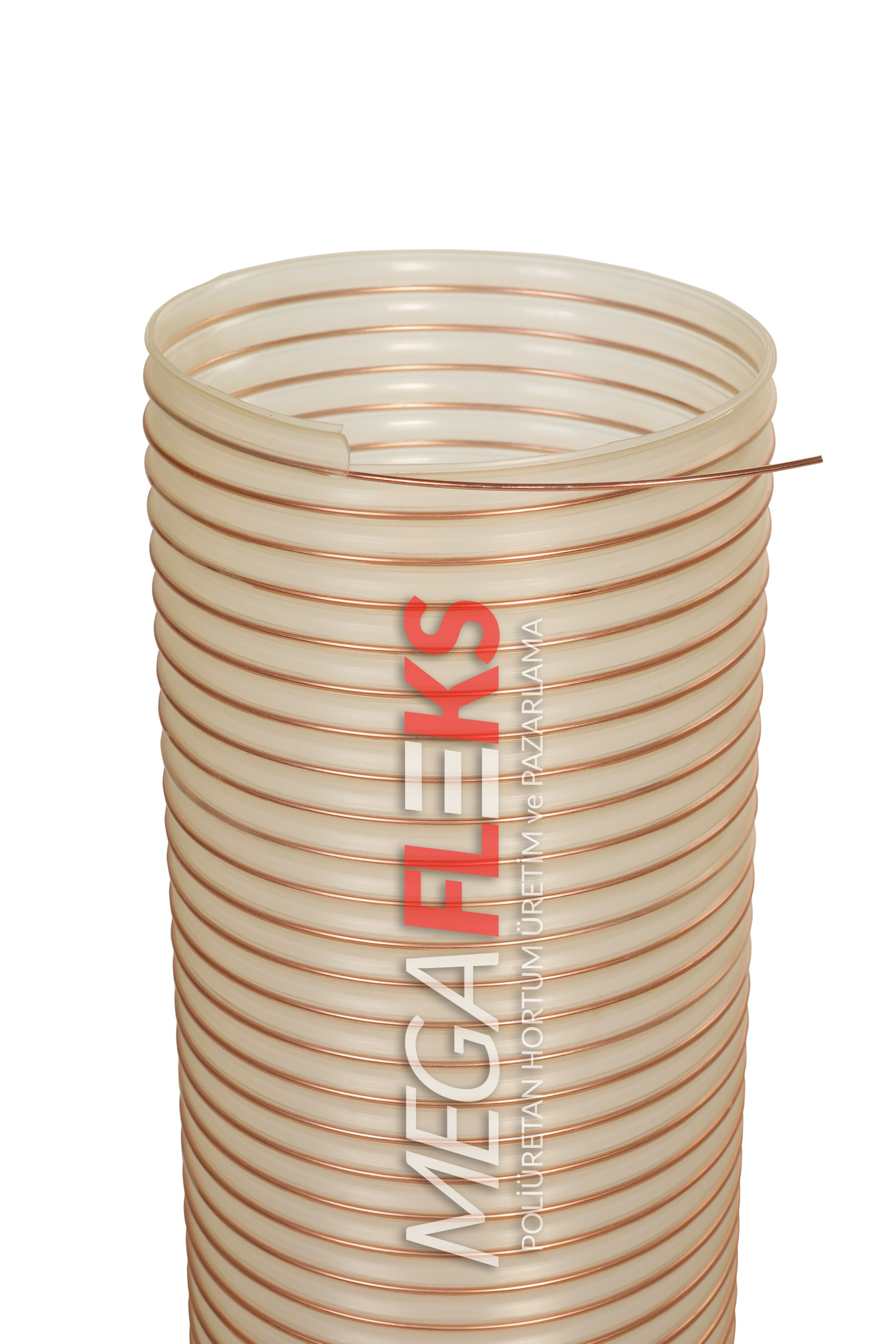 şeffaf çelik telli poliüretan hortum