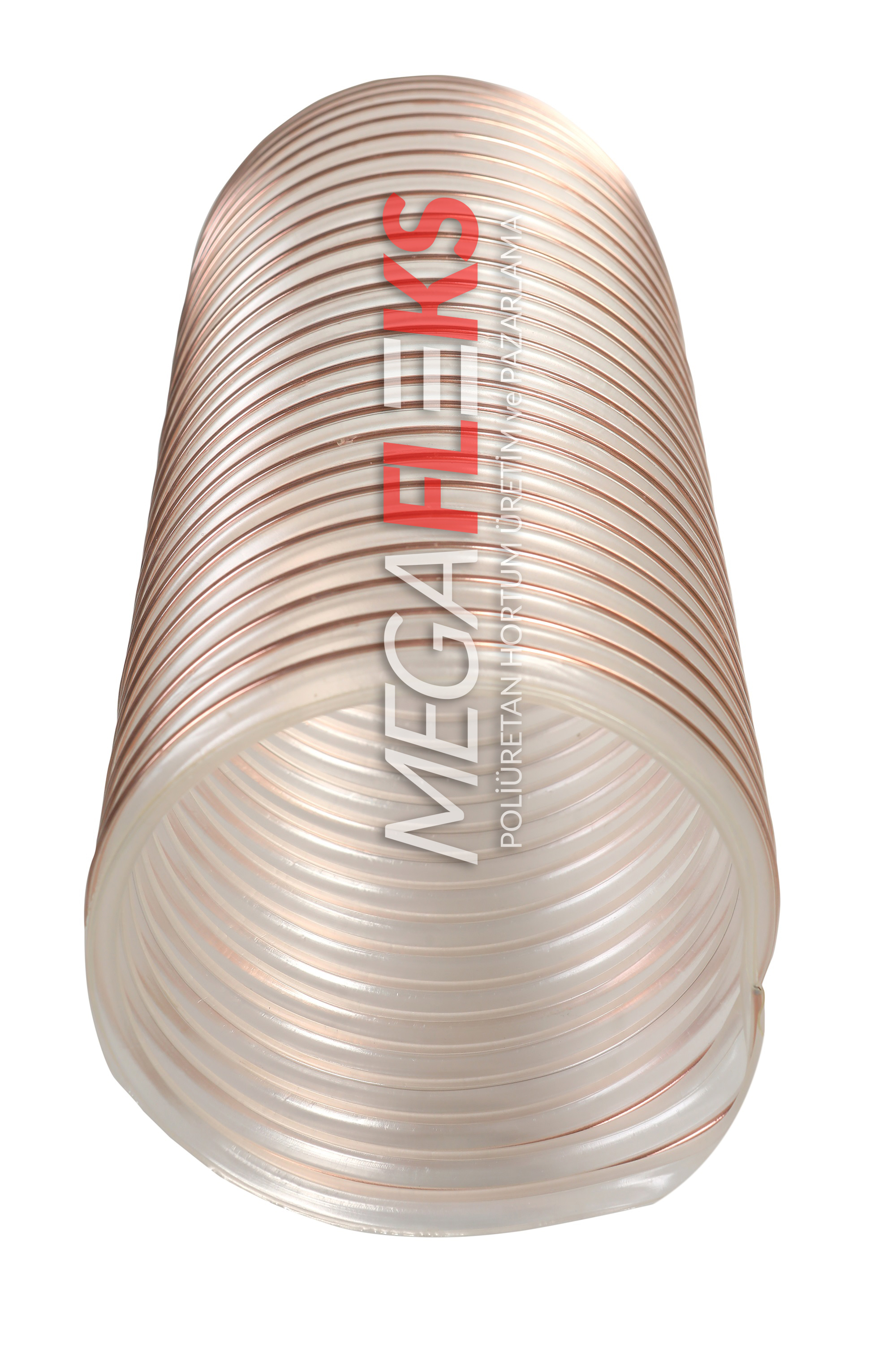 şeffaf çelik telli poliüretan hortum