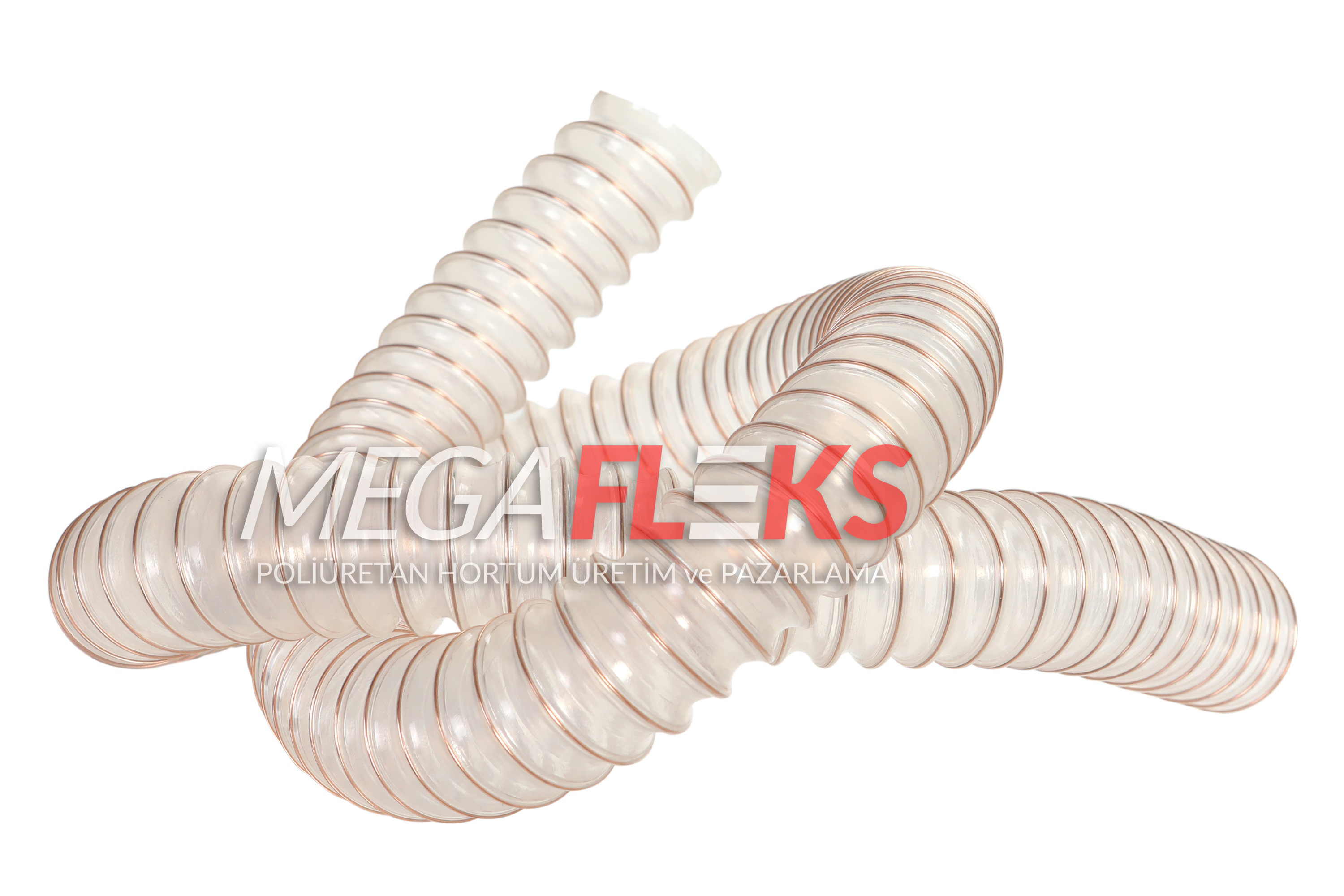 şeffaf çelik telli poliüretan hortum