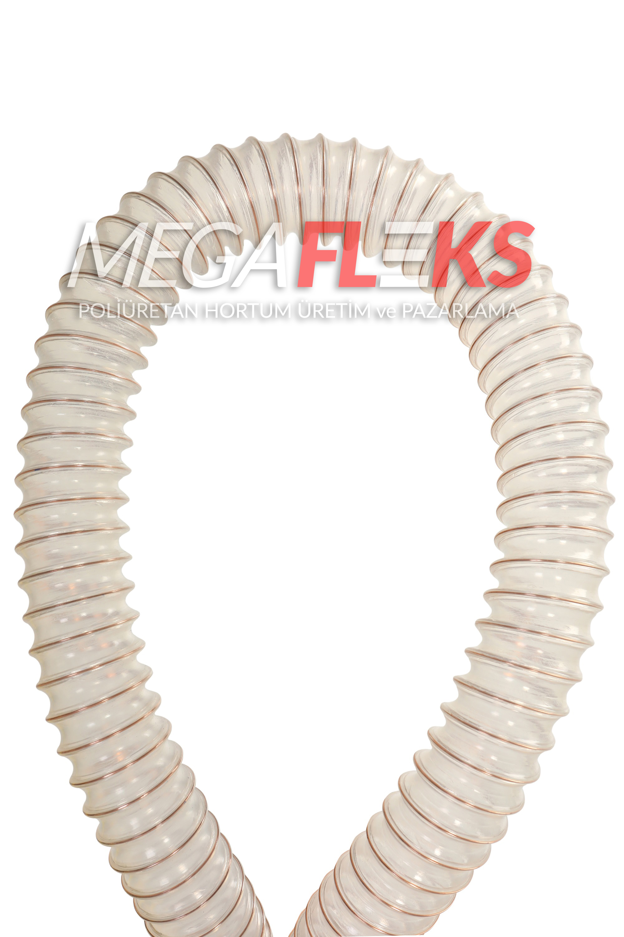 şeffaf çelik telli poliüretan hortum