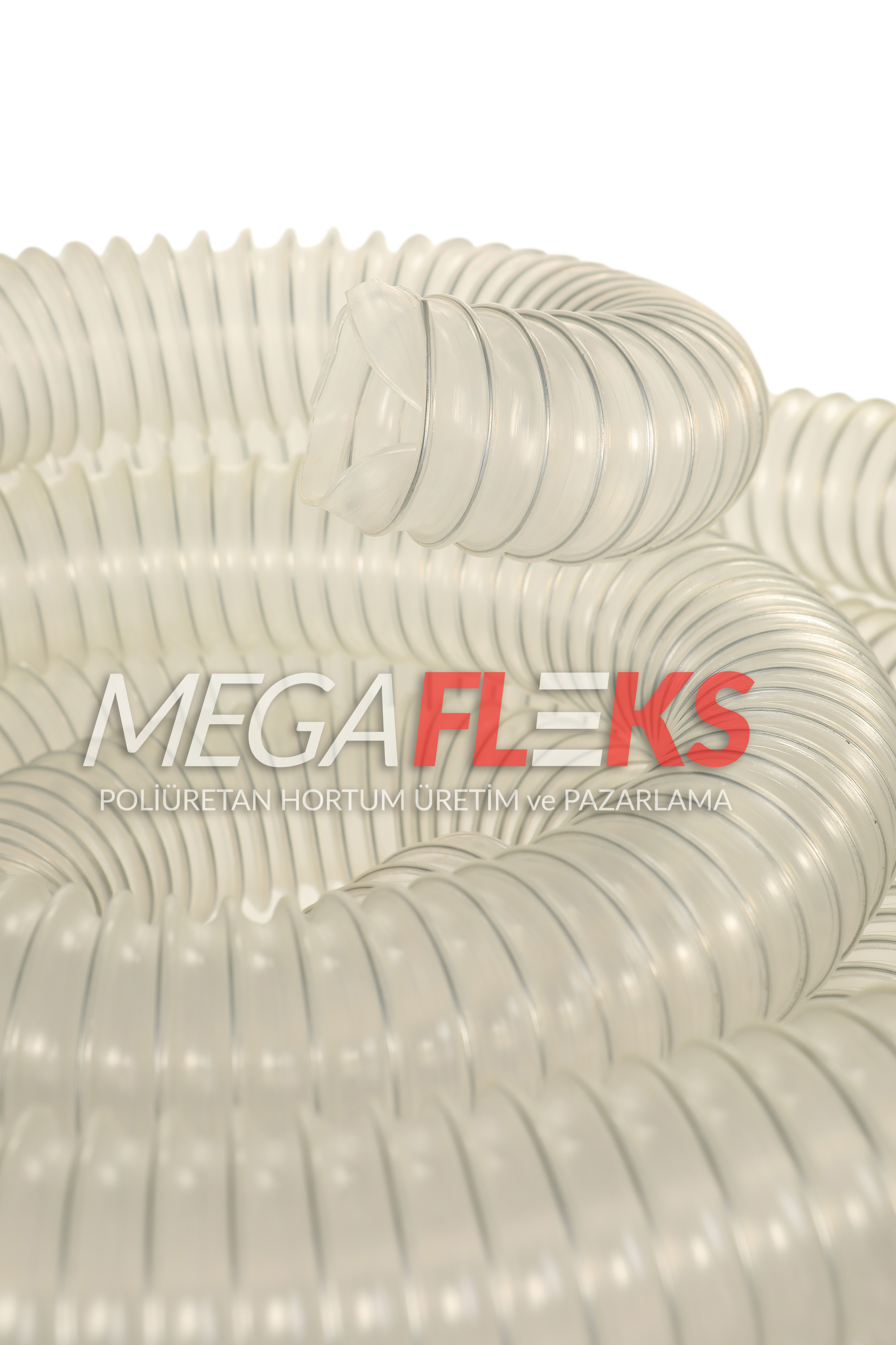 şeffaf çelik telli poliüretan hortum