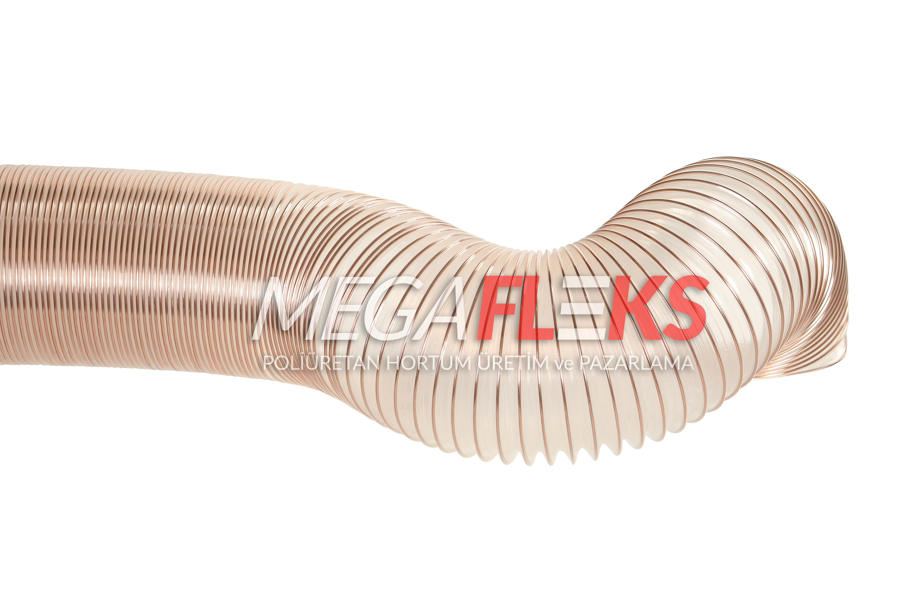 şeffaf çelik telli poliüretan hortum