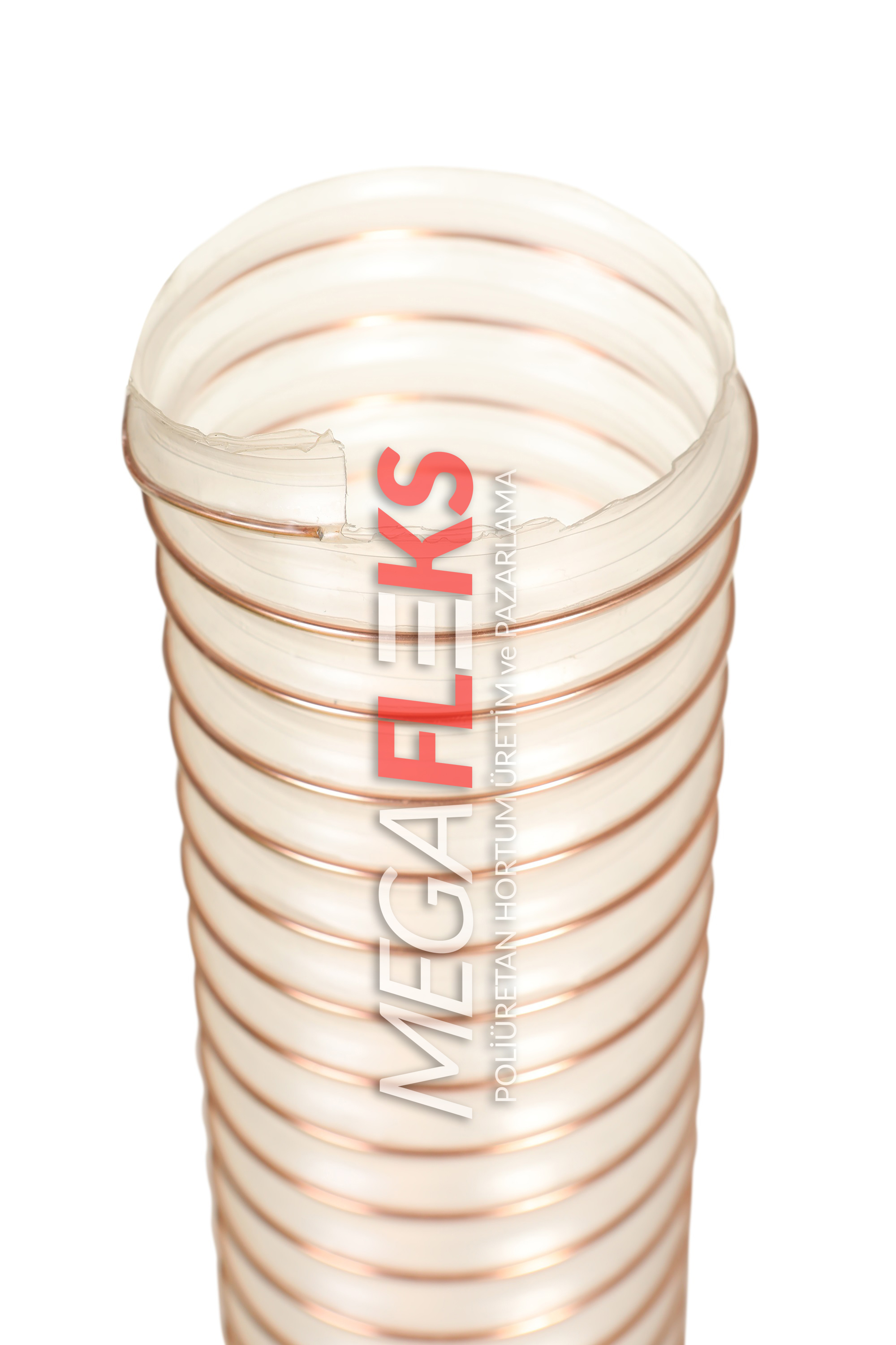 şeffaf çelik telli poliüretan hortum